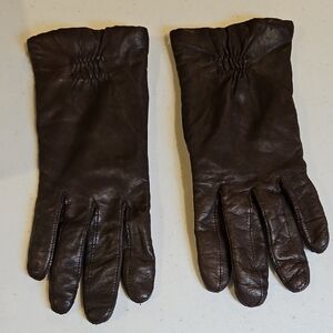 Fownes Brown Leather Gloves 8 1/2 Vintage